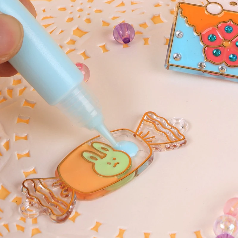 Handmade DIY Toy Crystal Glue Jewelry Education Drawing Toys Non baking Glue Painting Art Sets For Kids