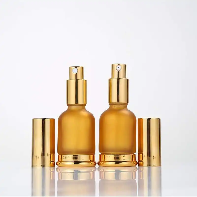 Wholesale luxury Frosted black glass dropper bottle essential oil container 30ml 50ml 100ml