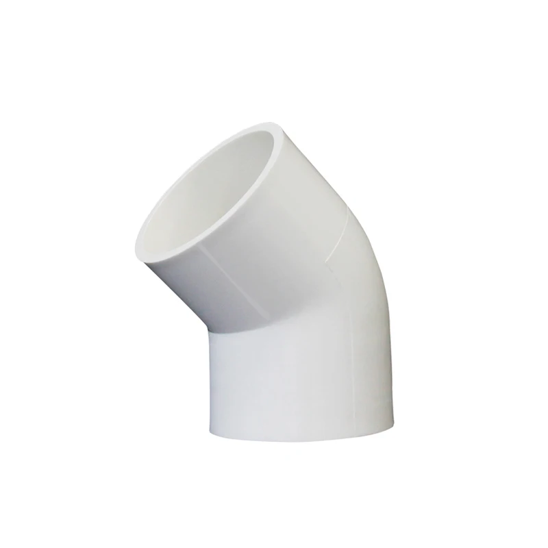 PVC Plumbing Fitting 45 Degree Slip Connection Elbow For 25mm OD Pipes