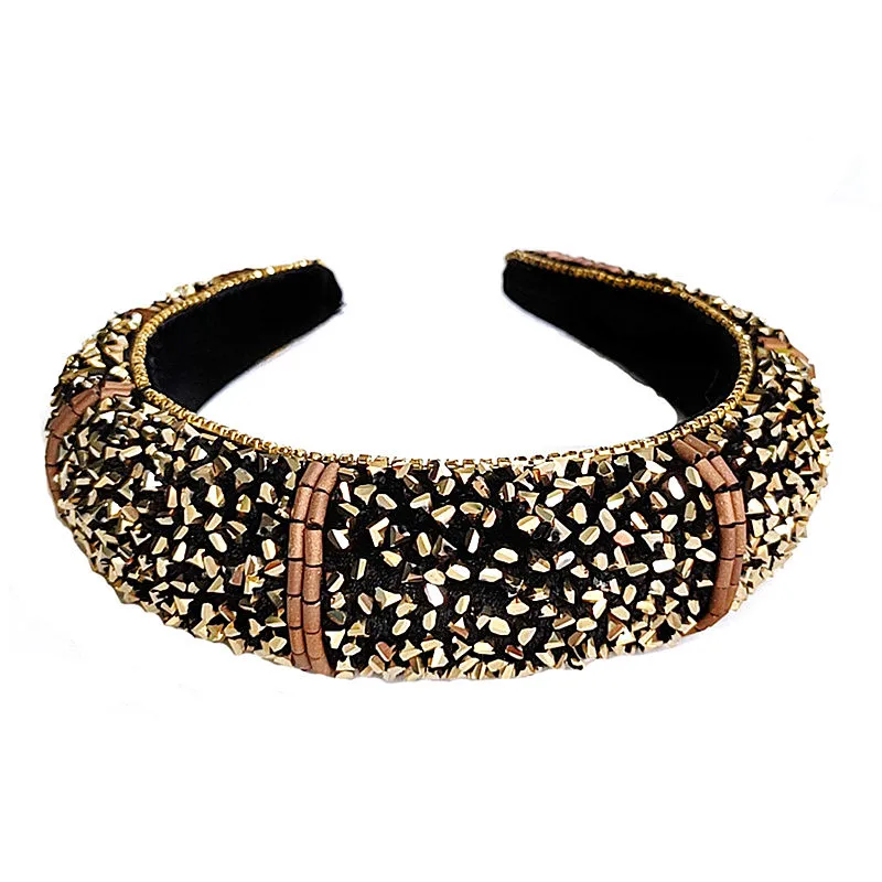 Baroque Hairband Rhinestone Accessories Crystal Metal Headbands For Women