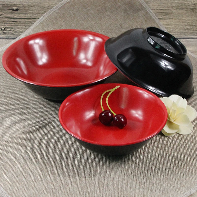 Amazon Plastic Japanese Restaurant Udon Ramen Two Tone Melamine Noodle Bowl