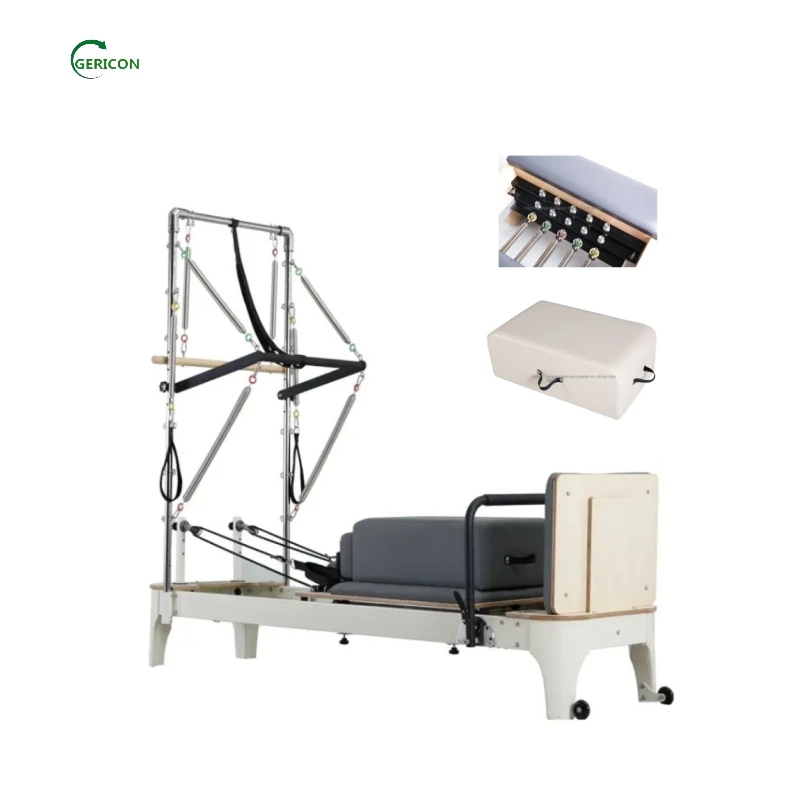 Aluminium Pilates Reformer with Tower Half Trapeze Workout Indoor