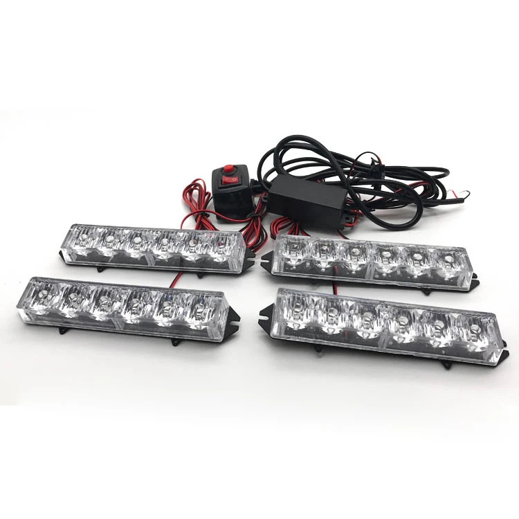 24W white red blue amber green car auto emergency grille flashing LED warning strobe light
