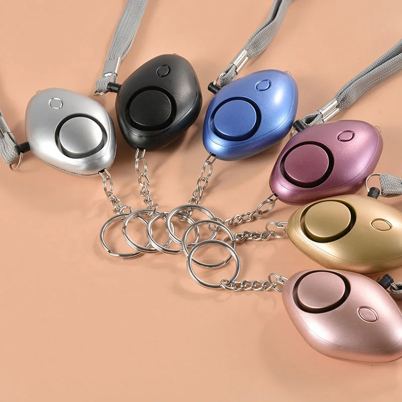 
Portable Personal Alarm Anti Panic Alarm with Key Ring 130DB Portable Self Defense Alarm KeyChain 