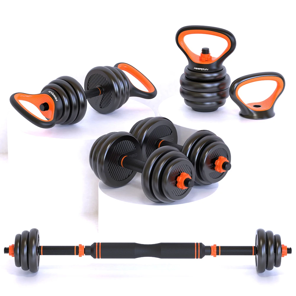 Feierdun Fitness 30kg Adjustable Environmental Dumbbell Set Dumbbells Gym