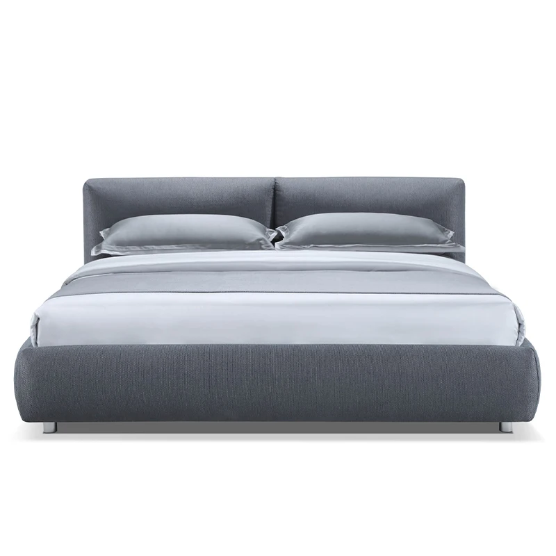 OEM ODM Factory Modern Queen Lit Hotel Bedroom Sets King Size Double Upholstered Platform Beds Frame with Wood Slat Support