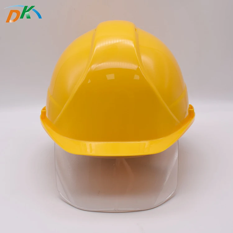 DEKE ABS plastic hard hat industrial safety helmet with face shield chin strap