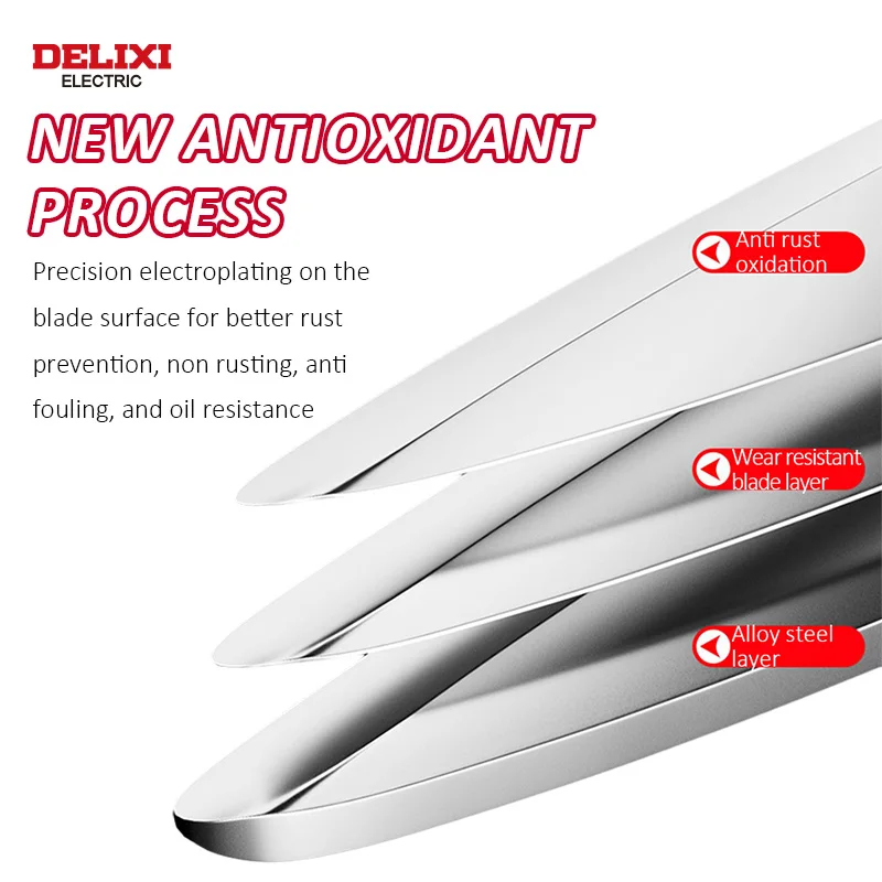 Delixi ELECTRIC Horticultural Scissors High Hardness Fine Polishing Straight Edged Lawn Antioxidant Curved Blade Lawn Clippers
