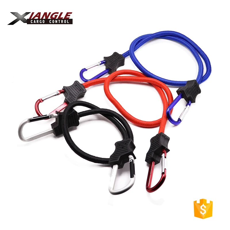 Heavy Duty Bungee Cord Luggage Strap Rope Hook Stretch Tie Car Bike Camping Carabiner hooks
