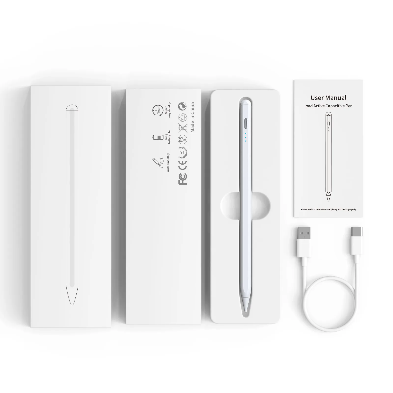 stylus pen touch screen Additional magnet POM silicone nib ce/fcc/rohs