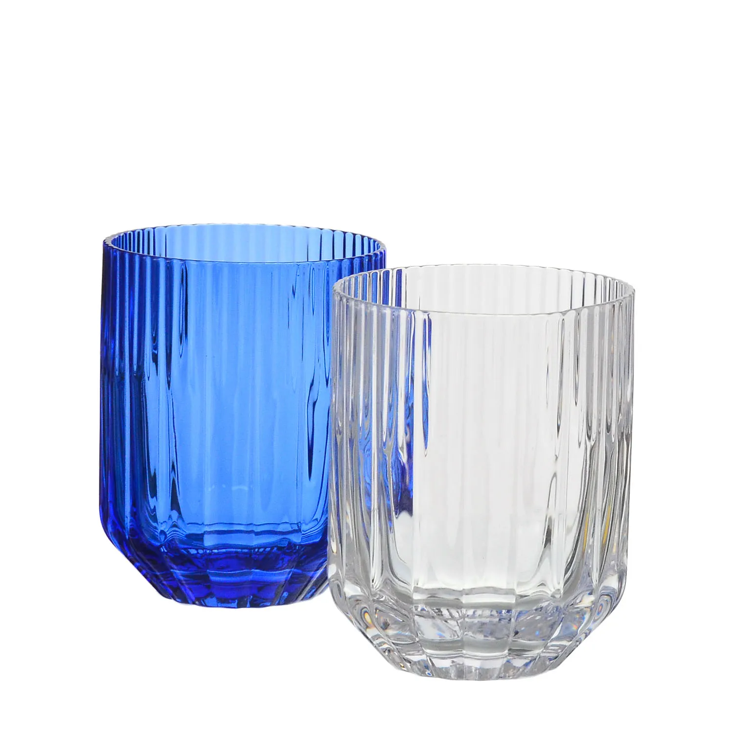 SAMYO Handmade Nordic Vertical Stripes Ribbed Beverage Juice glass pitcher  Bedside Jug water carafe