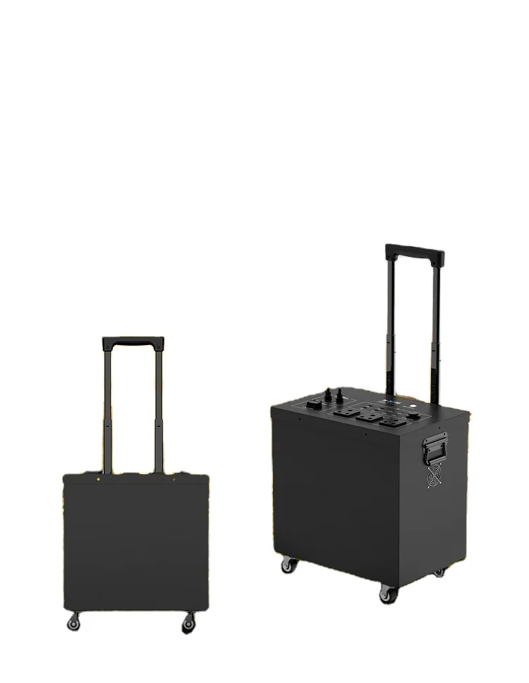 Out door  Hand pulled multi-functional 1500 W solar power station  Lithium Batteries Solar Energy Storage System All-in -one