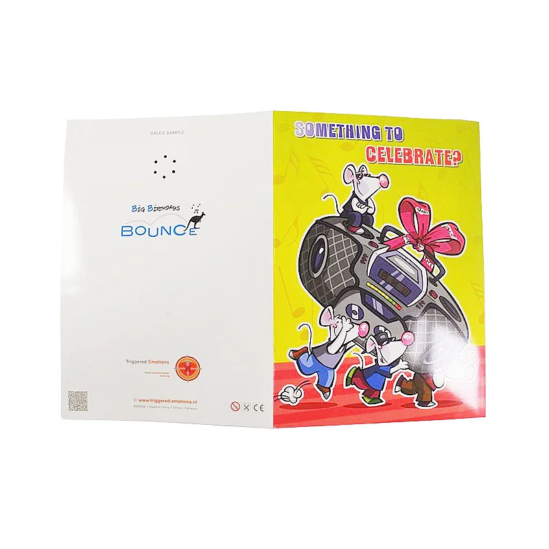 High quality pre-recorded musical greeting card sound invitation card audio paper card with custom printing
