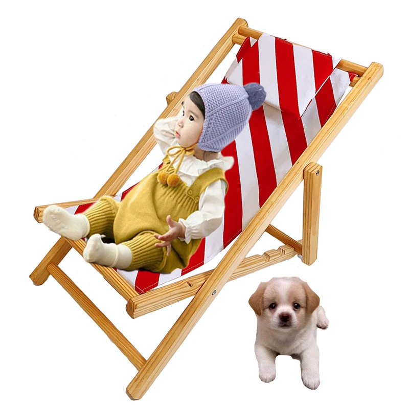 Christmas Day gift children small child   Reclining Wood Beach Canvas Outdoor  Camping Leisure Picnic Folding Chair