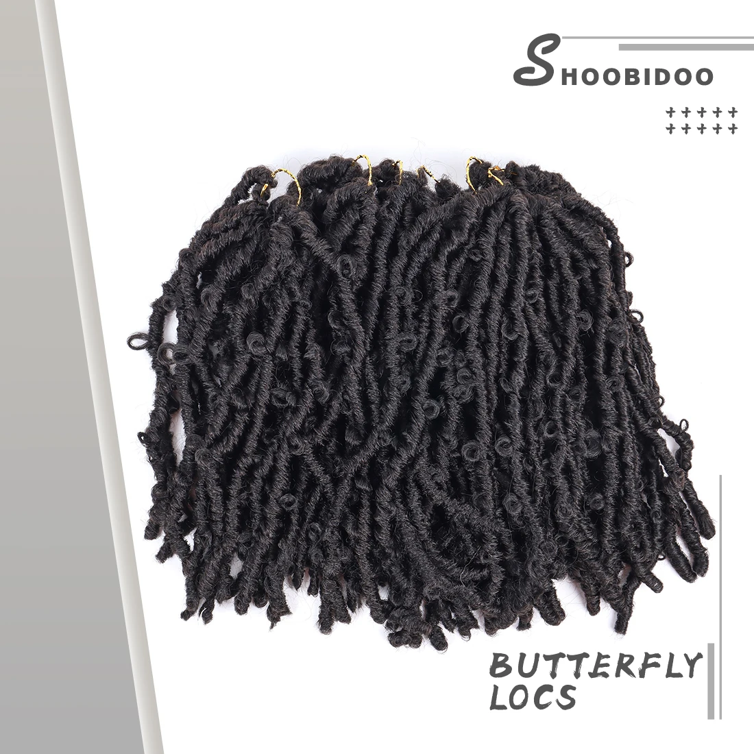 Бабочка Locs накладные волосы на крючке 12 дюймов предварительно петли Проблемные вязание крючком косы бабочка синтетические пряди для