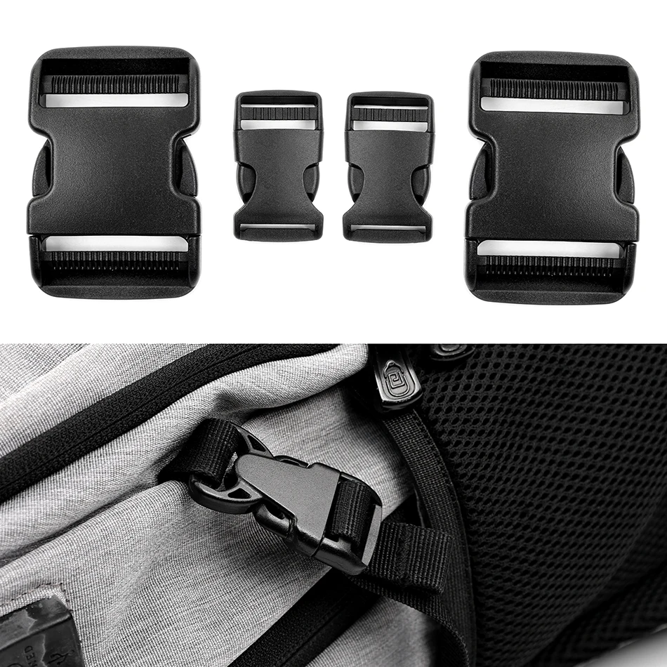 Bag plastic adjustable insert buckle Quick release for outdoor bags backpack  Plastic fixed side release insert buckle