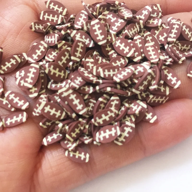 sports shaped football Polymer Clay Slices Sprinkles for Slime Nail Art Crafts