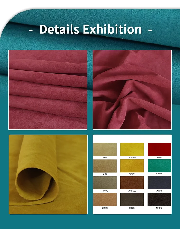 High-End Luxurious Ultra Suede Microsuede Microfiber Faux Suede Leather for Jewelry Box Lining Display Stands