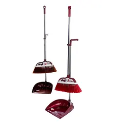 Household Cleaning Brush Plastic Multi Use Soft Fur Long Handle Dustpan And Broom Set