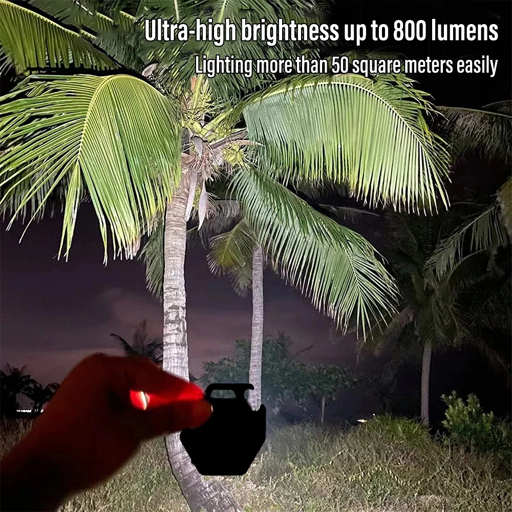 Mini Camping Light LED Flashlight Lantern USB Charging COB Keychain Work Light Floodlight with Strong Magnet IP64 Waterproof 5V