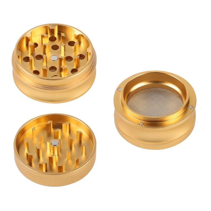 UKETA Wholesale High Sharpstone  Quality  Hot Selling Accessories Custom Logo Grinder Manual Aluminum Grinders