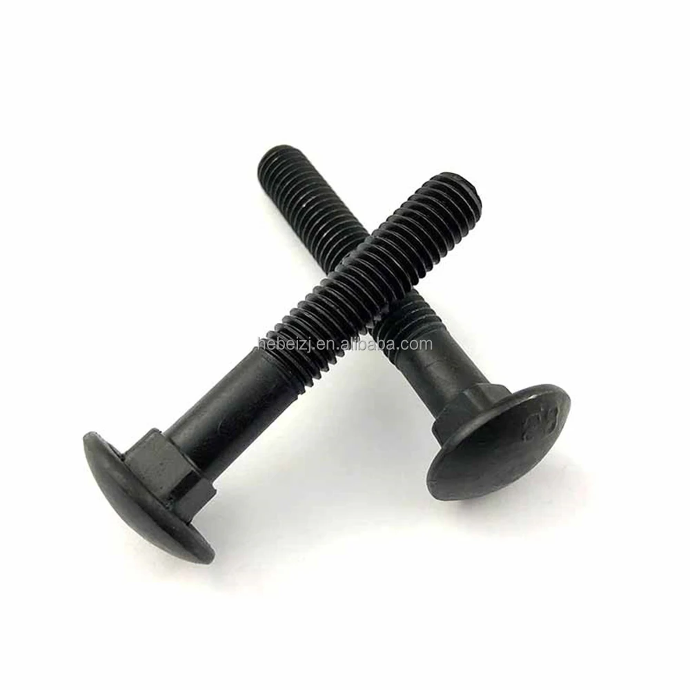 DIN603 Bolt Supplier Round Mushroom Head perno Galvanized Bracket Neck Bolts Black Galvanized Carriage Bolts ss steel fasteners