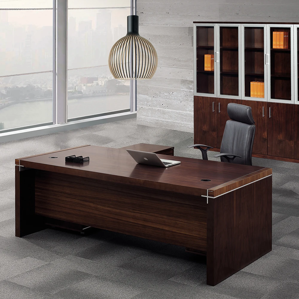 Высококачественный современный роскошный шпон Kadi стол руководителя директорский офисная мебель прочный зеленый