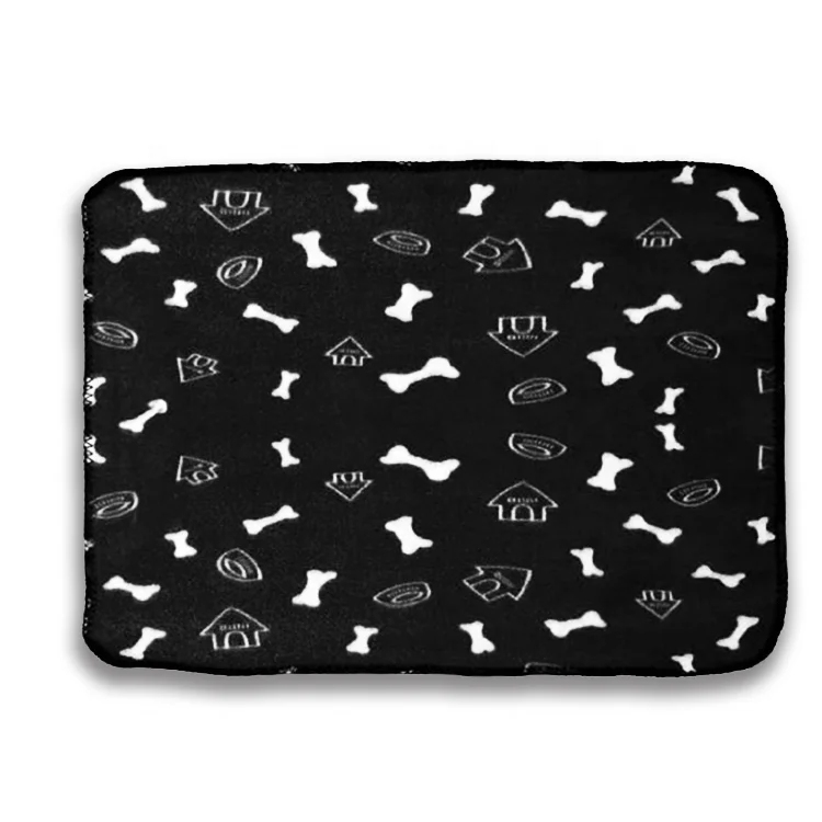 Pets Favorite Good Selling High Quality Print Double Side Fleece Blanket Breathable Super Soft Cute Bone Print Pet Blanket