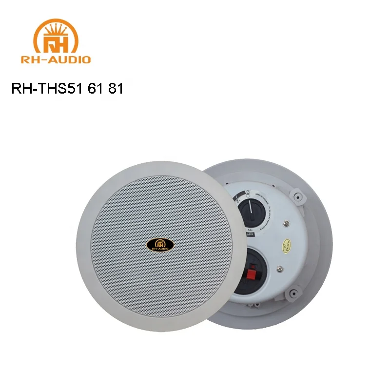 RH-AUDIO High Quality Metal Grill Coaxial Ceiling Speaker with Metal Back Cover
