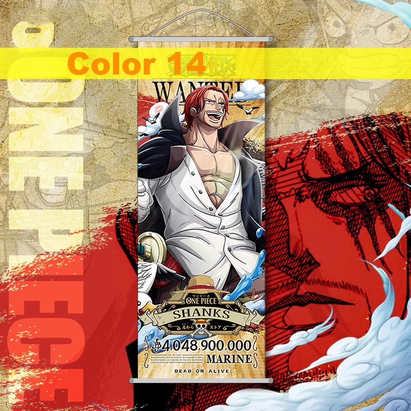 14 Color High Quality 25*70cm Anime Monkey D. Luffy Straw Hat Pirates Grand Line Wall scrolls Posters