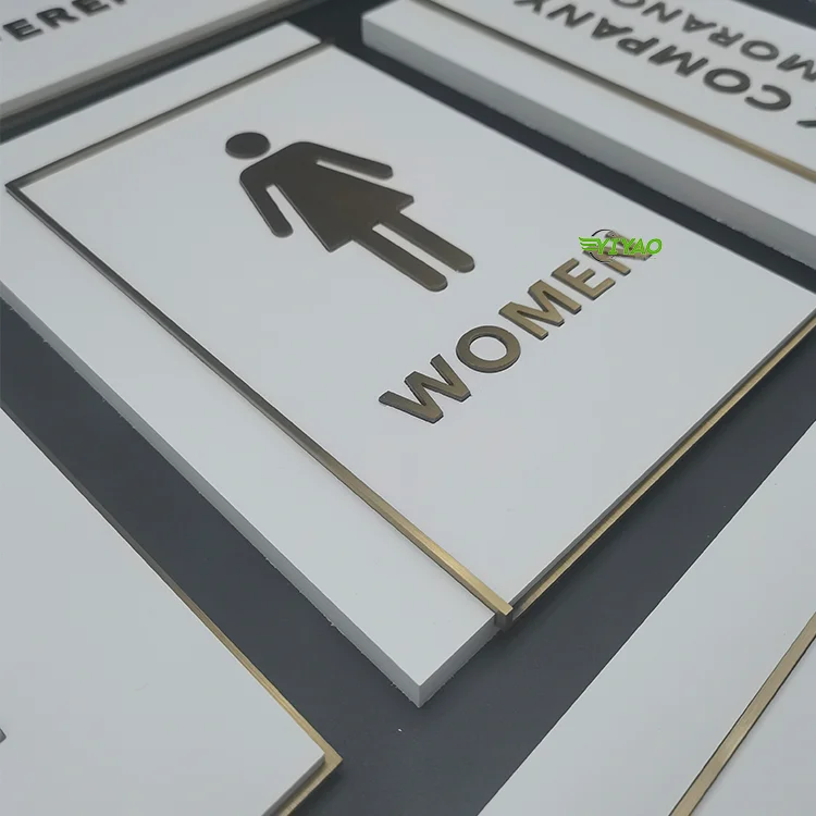 custom decoration metal mirror brushed etch stainless steel 3d hotel building floor house room number sign board