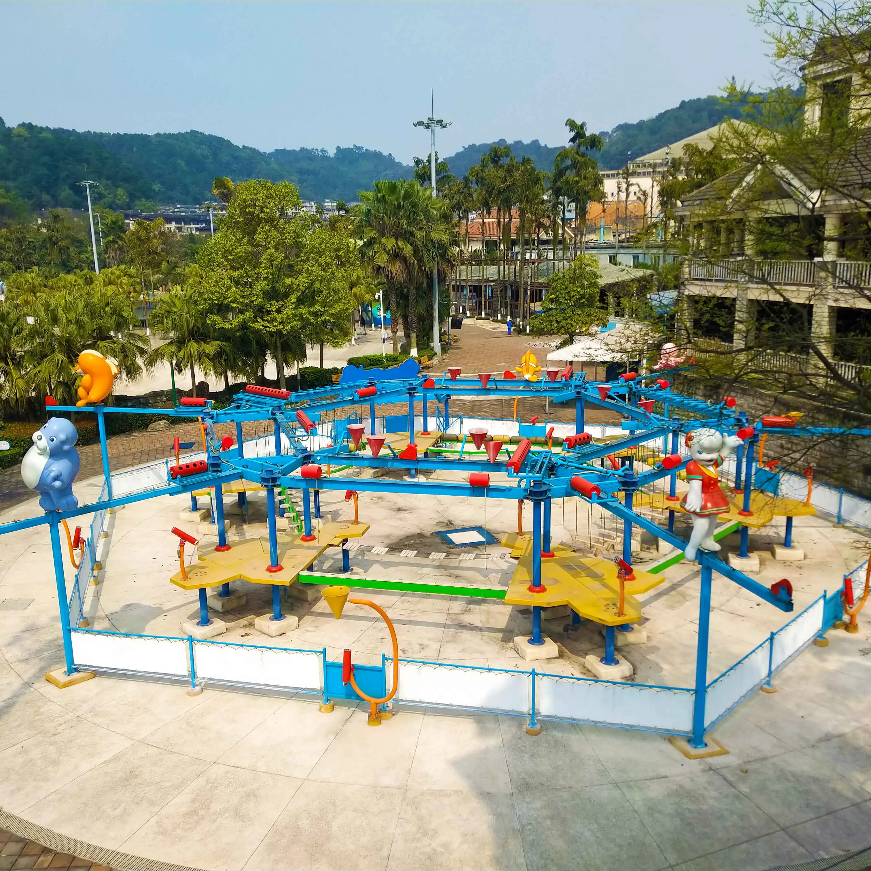 Commercial Water Park Equipment Fiberglass Water Pool Slide Water House For Kids Adult