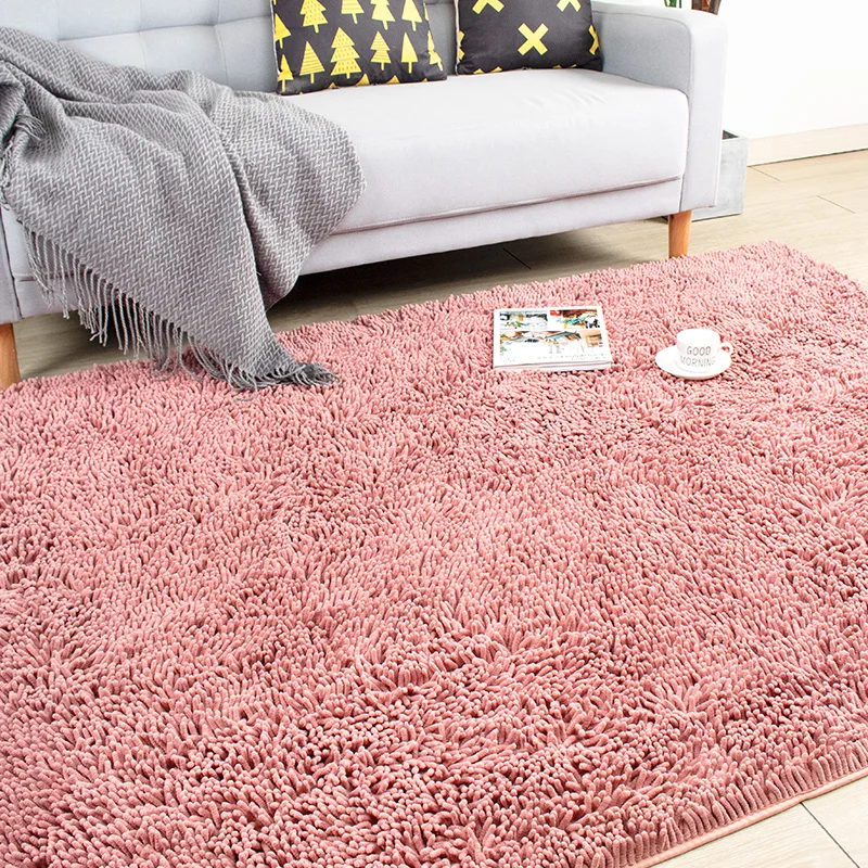 Living Room Rugs And Carpets Plush Soft Shaggy Tiles Carpets For Bedroom Home Anti-slip Floor Mats