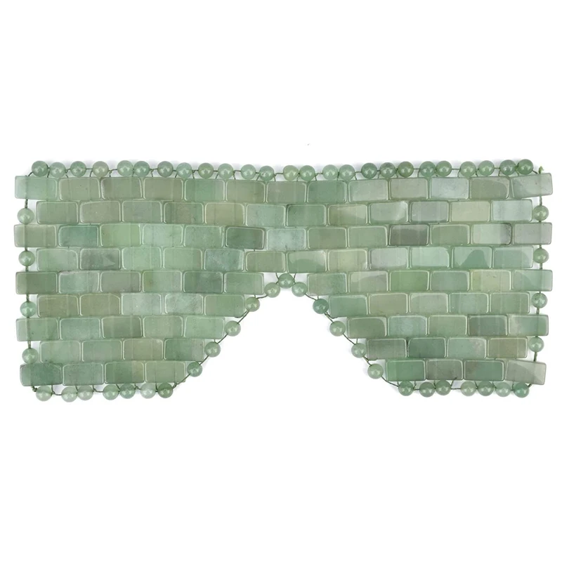 Natural Rose Quartz Facial Eye Mask Health massager spa products mini beauty green jade square eye mask stone eye mask