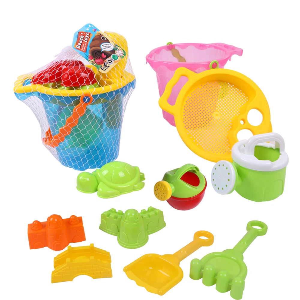 Beach Bucket Set 3-10 Years Hard Rubber Toddler Kids Children Outdoor Toys Play Fun Plastic Beach Sand Toys