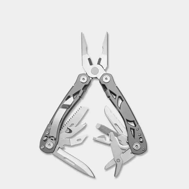 Multitool with Pocket Knife Safety Lock, 14-in-1 Multi-tool Pliers with Nylon Sheath for Men Camping Hiking Fishing Outdoor