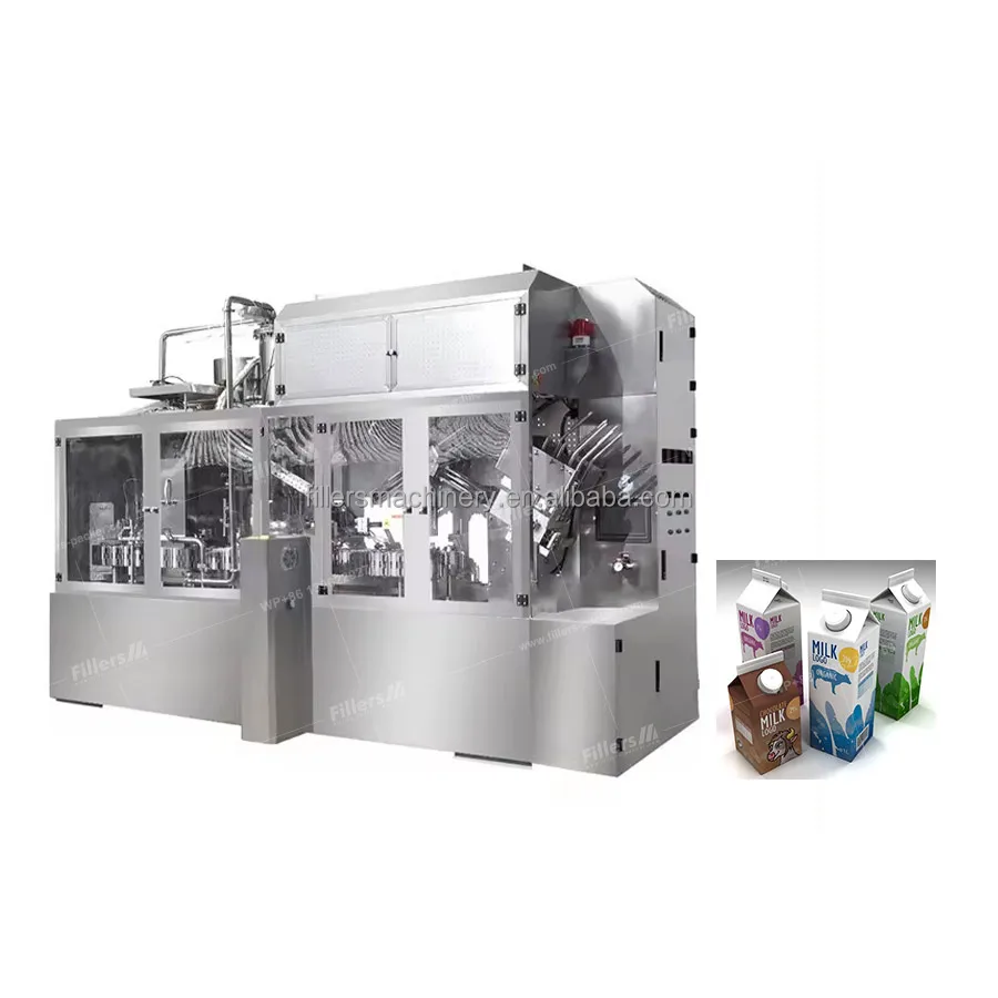 1000BPH Gable Top Carton Beverage Water Juice Milk Detergent Semi Automatic Filling Packing Machine