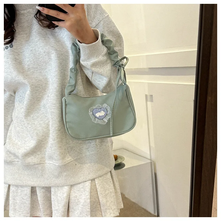 2024 New Vintage Wholesale Cute Lace Ruffle Purses Shoulder Handbag Underarm Bag Girl sling bags for women hand tote