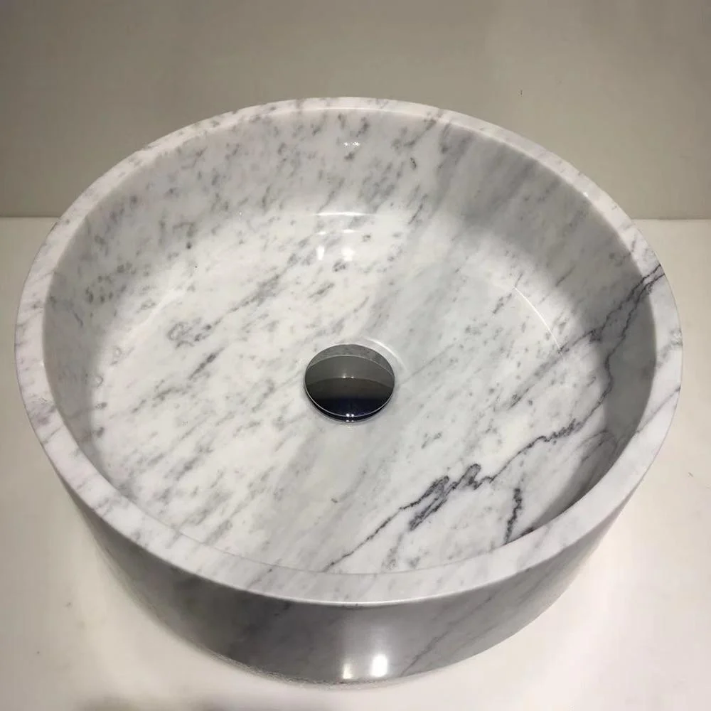 BOTON STONE Wholesale Design Chess Round Shape Natural Stone Wash Basin Handwash Basin