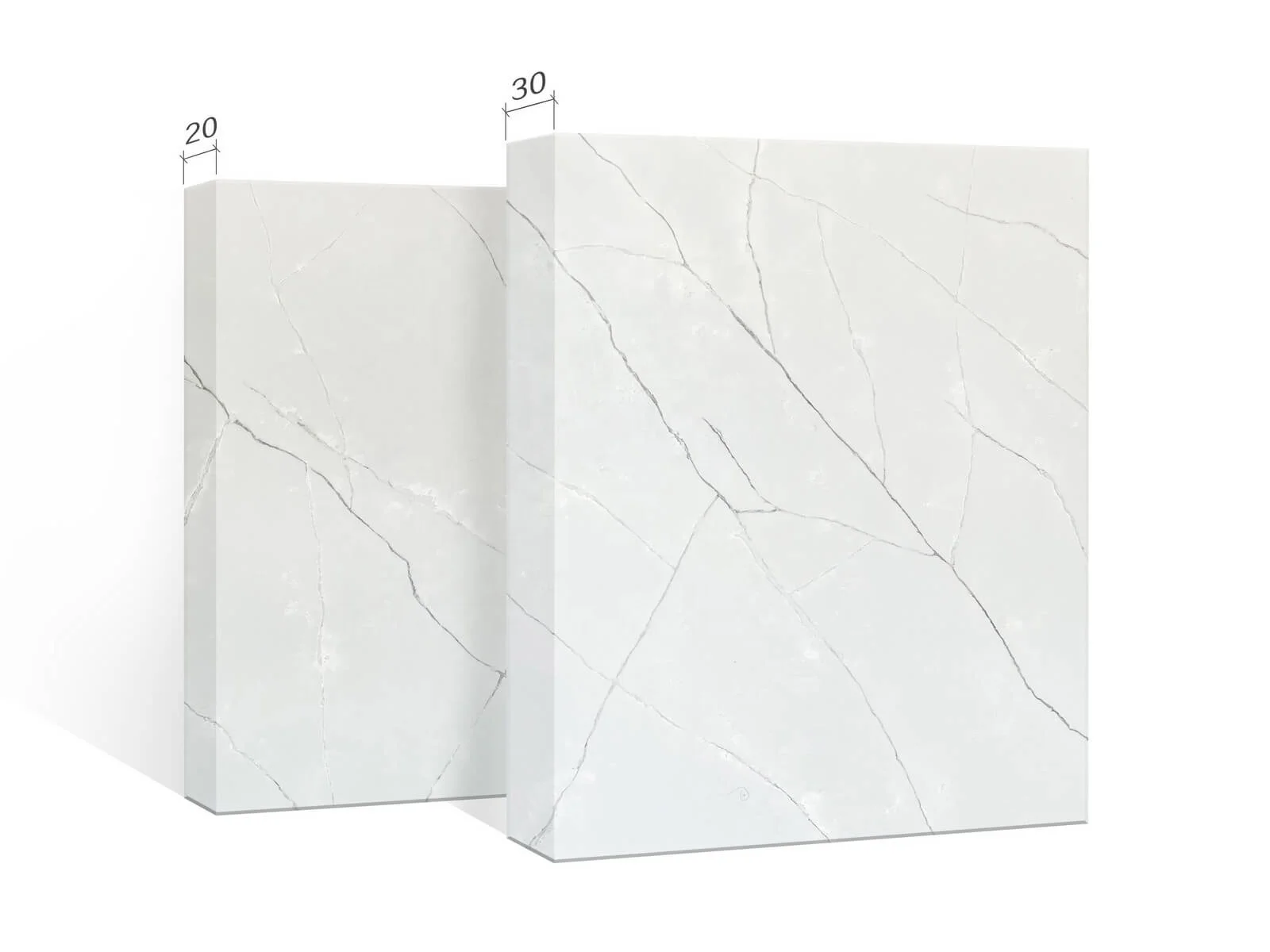 Artificial Stone Slabs Quartz Stone Slab Calacatta Marble With Grey Veins For Kitchen Countertops