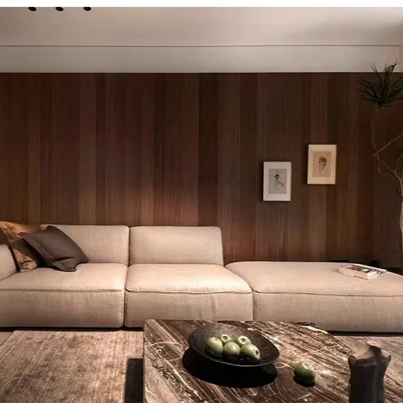 LAMITEX Plant Grain Decorative Panels Wood Style Film Veneer Board Indodor Furniture Medium Density Fiberboard