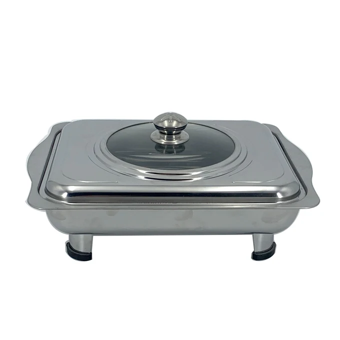 
Size 35*27cm Stainless steel four-legged tray food warmer 