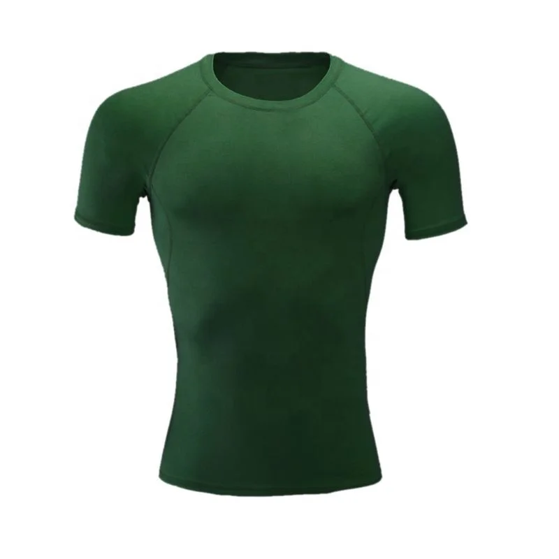Athletic shirts for 95%cotton 5% elastane muscle fitted athletic gym wear men t shirt for workout