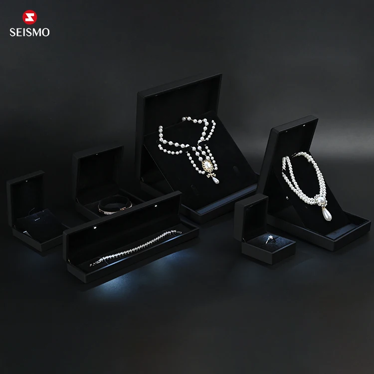 Unique High-end Custom Luxury Engagement Proposal Diamond Ring jewelry Box Jewellery Gift Packaging Logo with Led Light