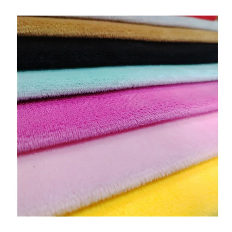 100% Polyester DTY Velvet Soft Velboa Plush Toy Fabric for Soft Toys Animals Bed