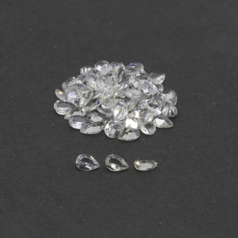 natural white sapphire gems stone pear cut high quality  white  sapphire factory price per carat