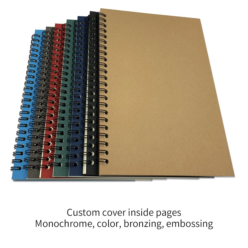 School Office Cheap A5 B5 Classic Spiral Notebook Custom Logo Vintage Journal Notebook