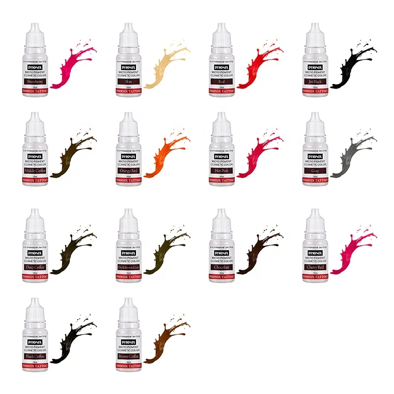 OEM  Good Quality Micro Permanent Makeup Tattoo Microblading Pigment Liquid  Micropigments Lip Tattoo Ink