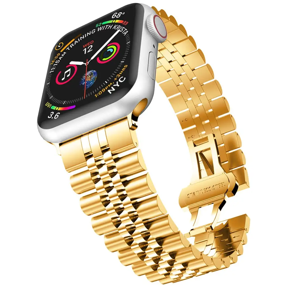 Стальной ремешок для apple watch 6 металлический iwatch 6/5/4/3/2/1 38 мм 40 42 44