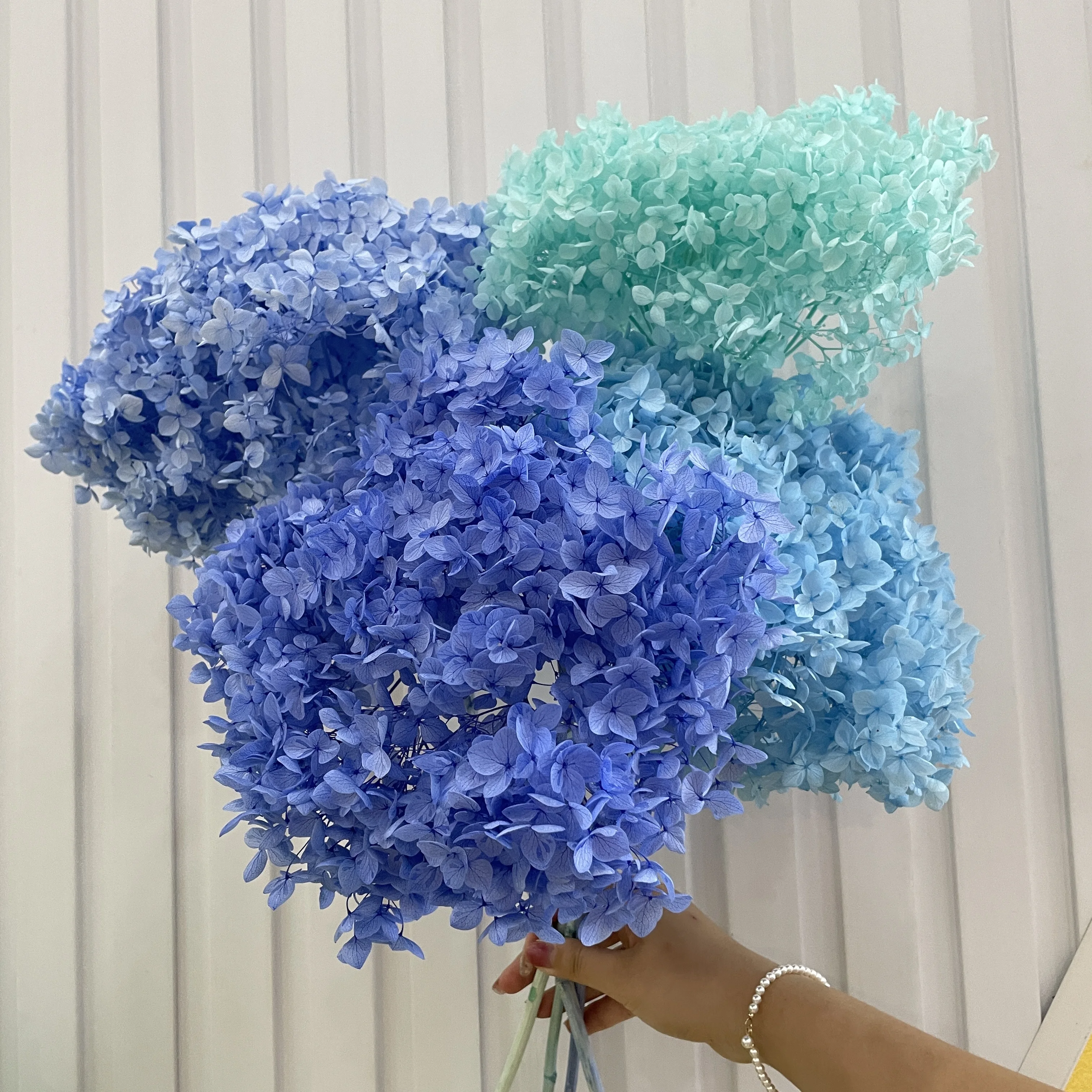 factory sales  preserved real dry good quality anna hydrangea wedding decoration